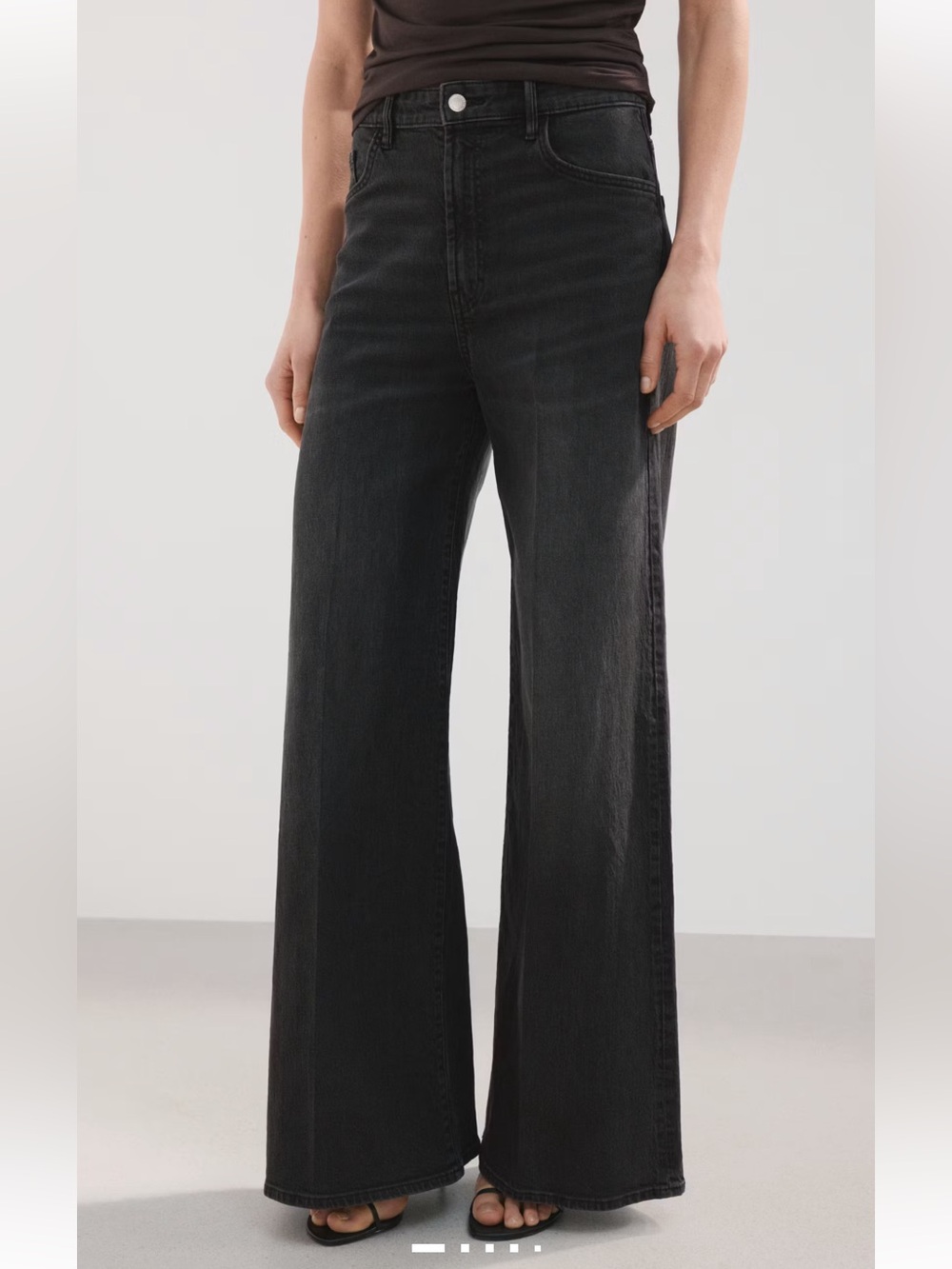 Mango High Waist Wide Leg Jean